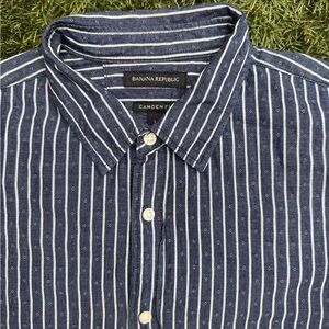 Banana Republic Men’s Camden Fit Button Up Long Sleeve Shirt Western Cottage L